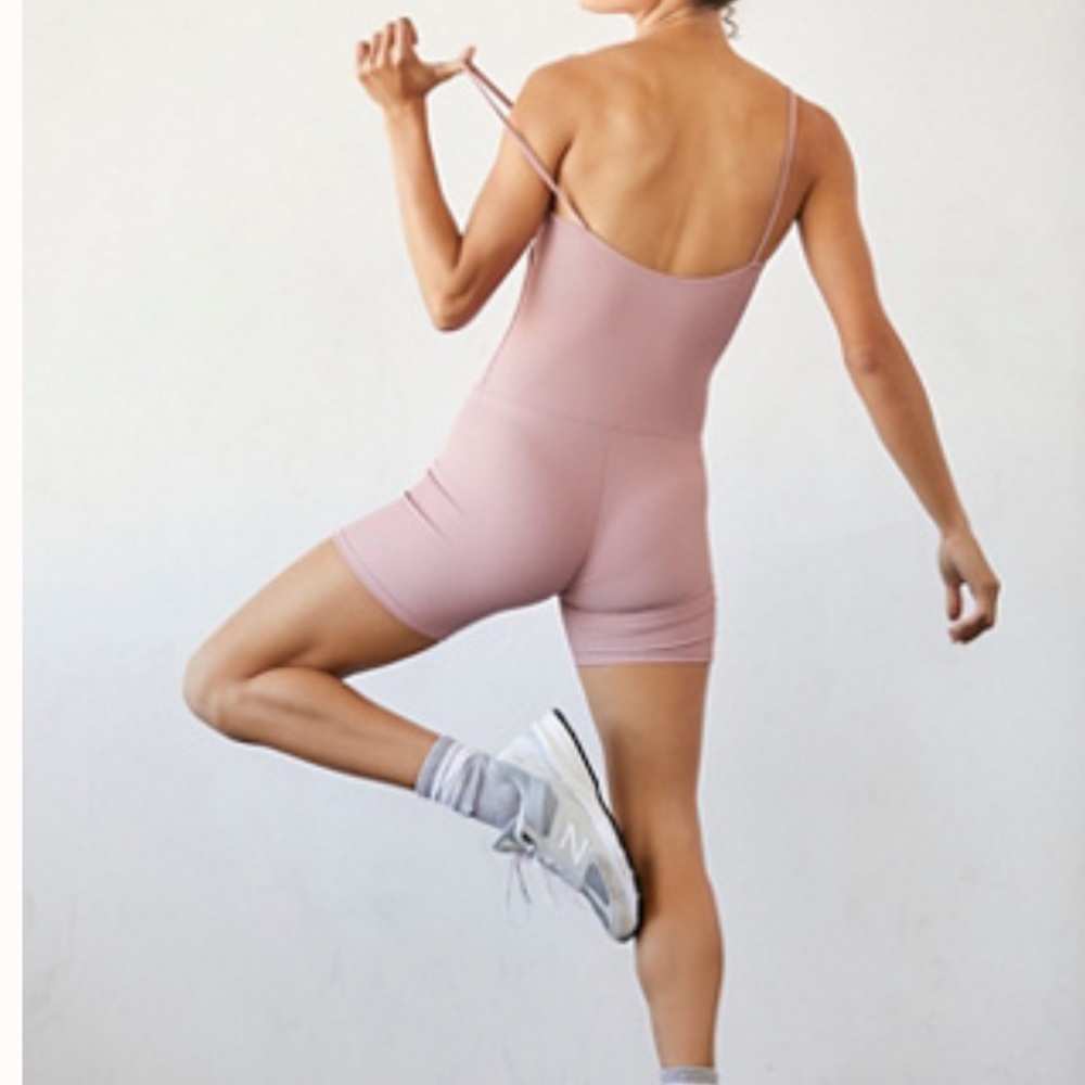 Free People Movement Women's Biker Baby One Piece Bodysuit - Antique Rose